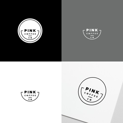 Modern and clean logo design for Pink Coffee Co