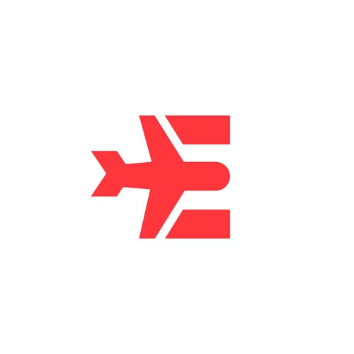 Airplane & Letter E Logo