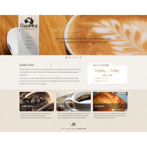 Quokka Coffee needs a new website design