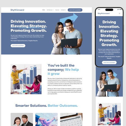 ShyftForward Consultancy Landing Page