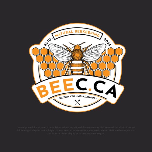 logo designs logo natural beekeeping small business