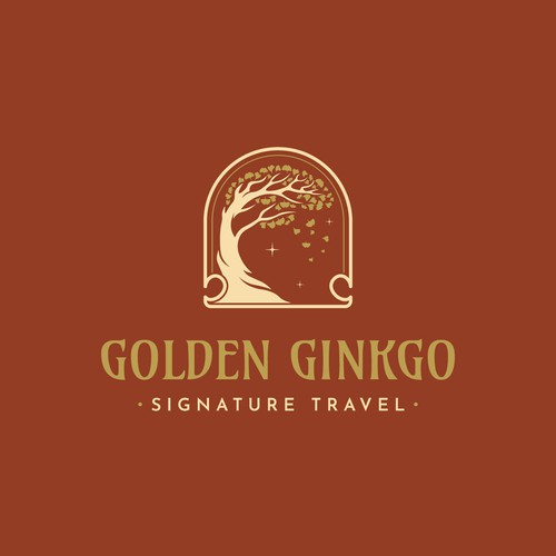 Ginkgo tree logo design