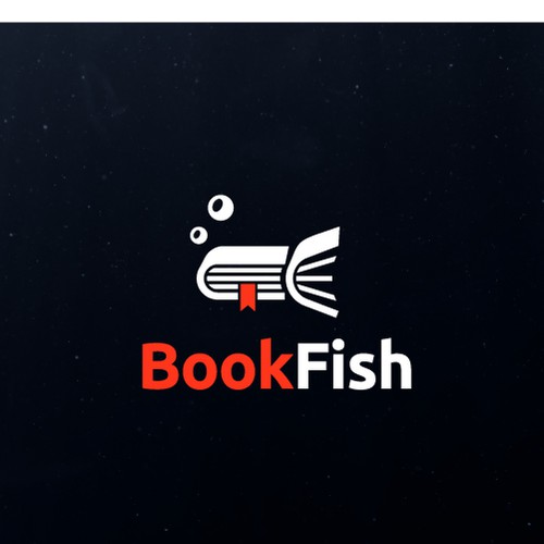 Creative Book Fish Logo