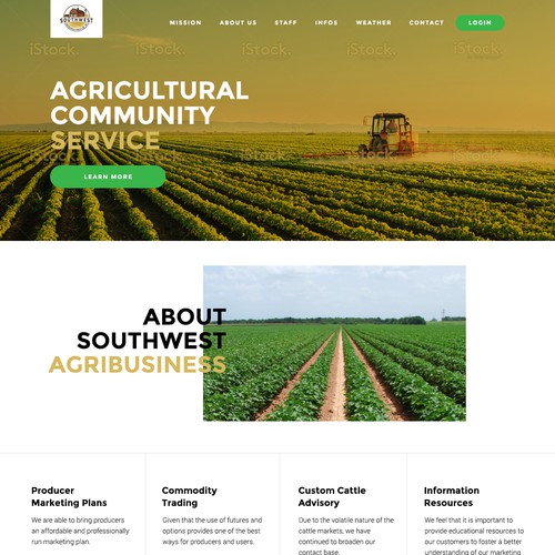 Homepage for Agricultural Business