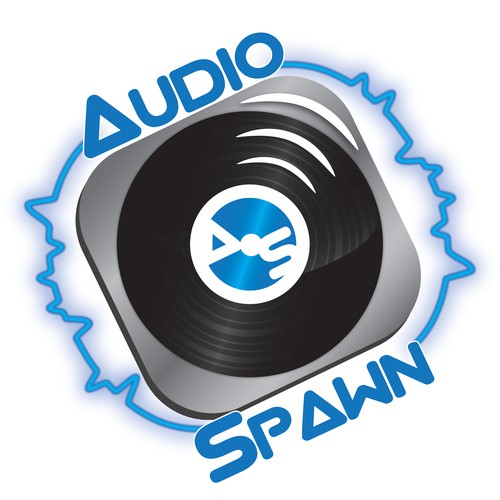 Create an eye grabbing logo to represent the next leading music collaboration network, AudioSpawn