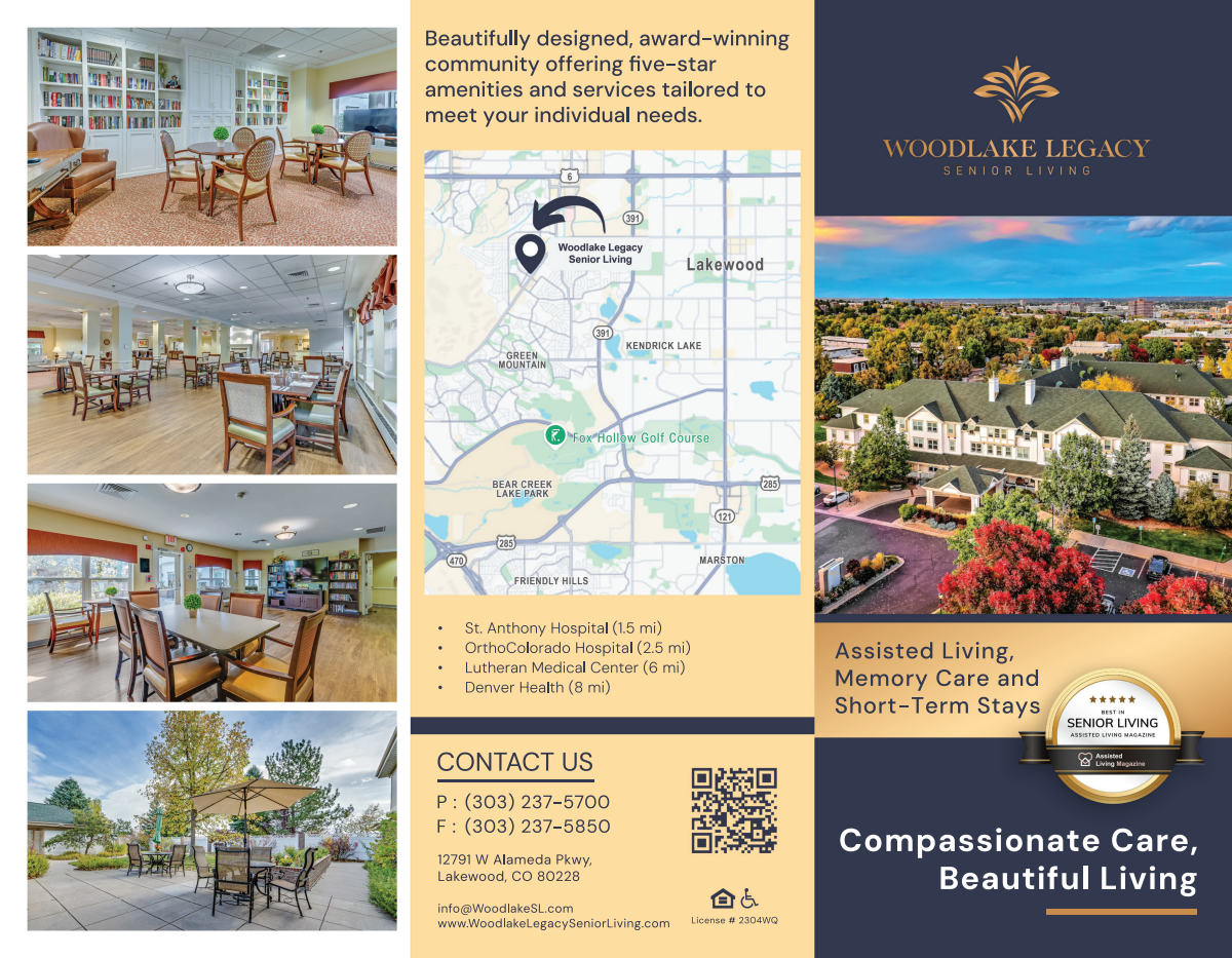 Woodlake Legacy Senior Living - Tri-Fold Brochure