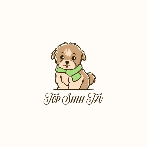 A dog logo for a blog about Shih Tzu dog breed