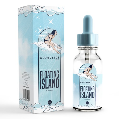 Cloudride E-Liquid | Bottle & Box Design