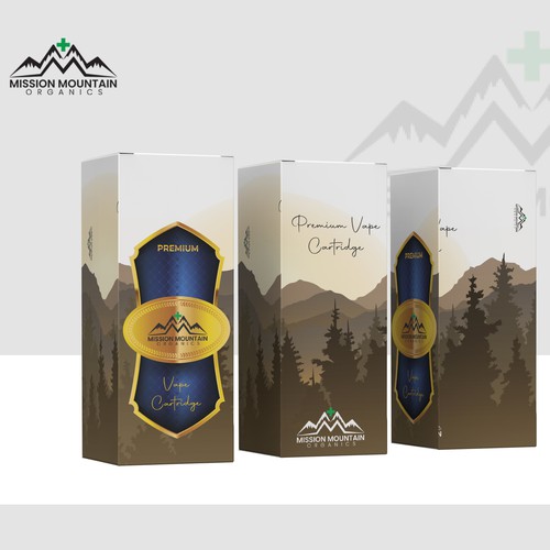 Sleek and Sophisticated Vape Cartridge Packaging design