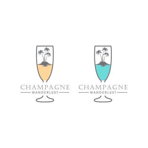 Create a logo for Champagne Wanderlust