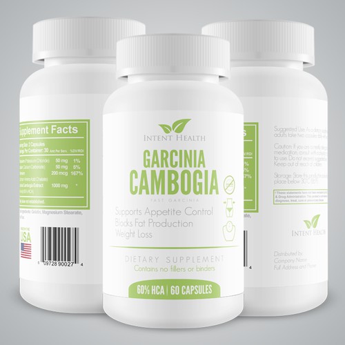 Create an awesome, creative Garcinia Cambogia bottle label. Winner designs 20 more labels for us.