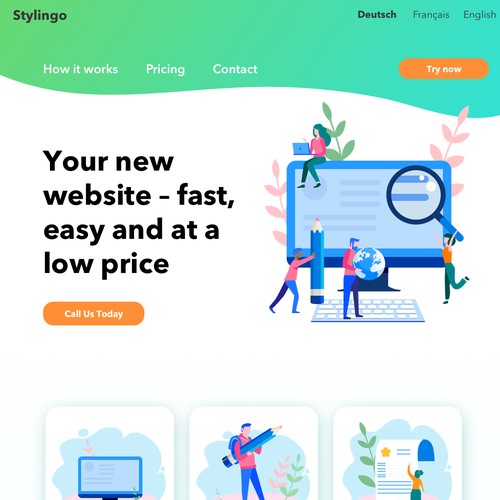 Playful & Modern Landing Page