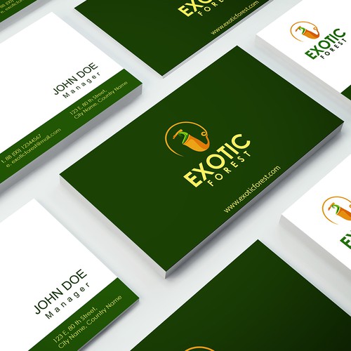 Bold logo exotic forest