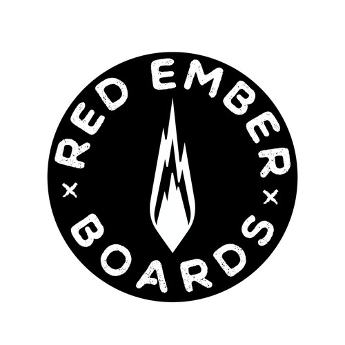Bold logo design for Red Ember Boards