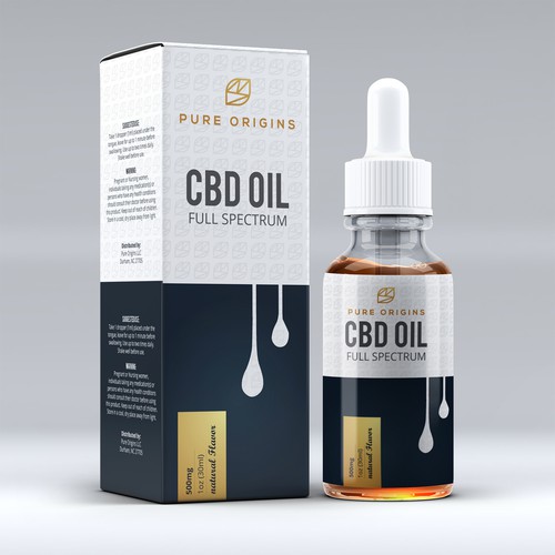CBD oil Label & Packaging
