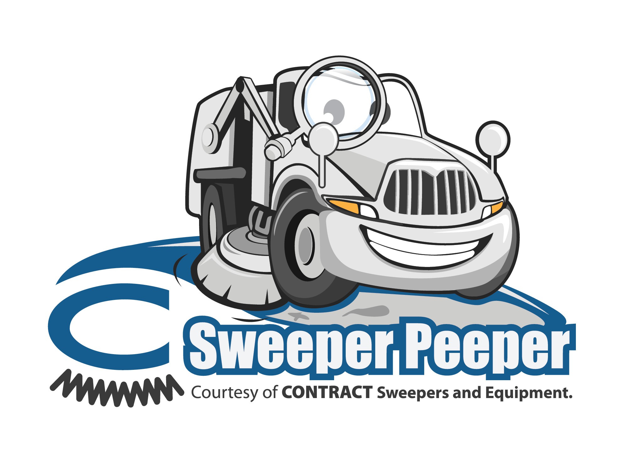 Create a logo for promoting additional services to sweeping company "Sweeper Peepers"