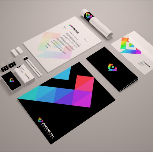 Create modern, colorful branding for a Financial Institution