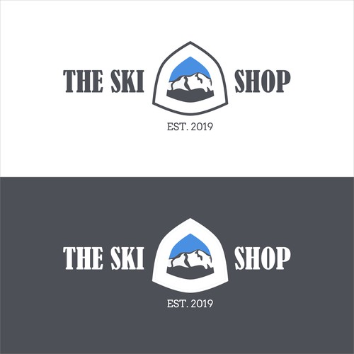 Logo concept for "The Ski Shop" AirBNB lodge in the Catskills, NY