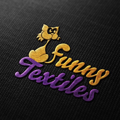 Cheerful logo for textile arts company FunnyTextiles