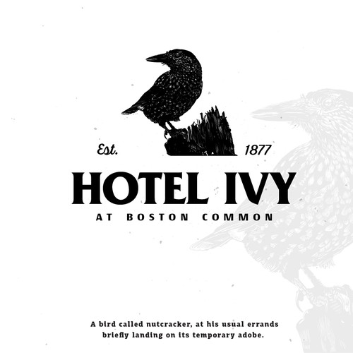 Logo for a bed only hotel in Boston.