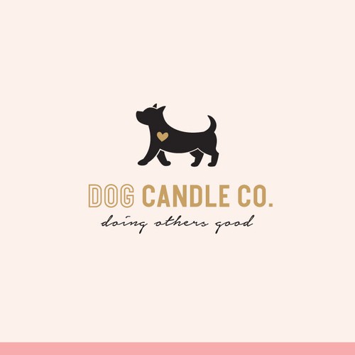 A feminine logo for a candle company