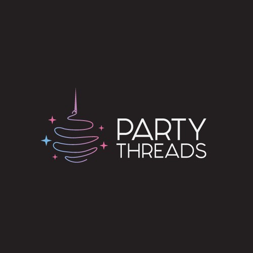 Fun logo concept for PARTY THREADS