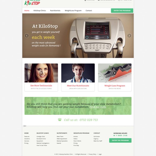 Kilostop homepage