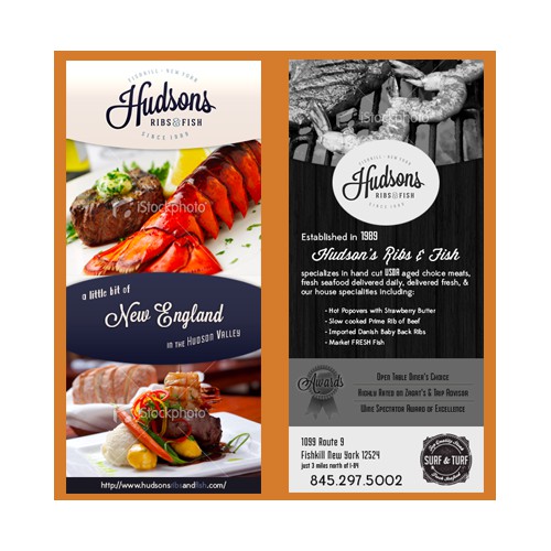 2 sided flyer for restaurant