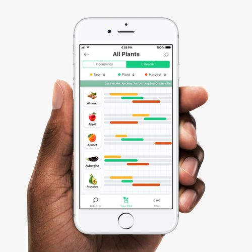 Plant Planning Calendar App for iOS