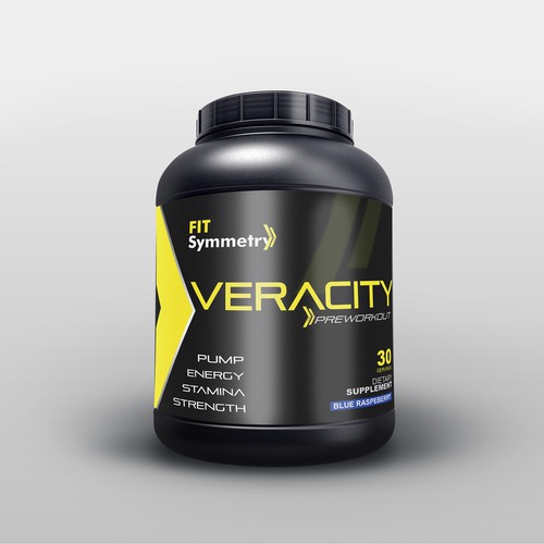 Supplement bottle label design