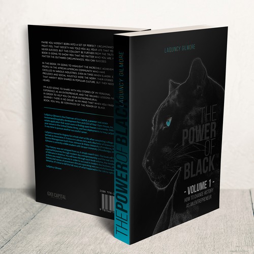 Book Cover Design for 'The Power of Black - Volume 1 How to Change History as an Entrepreneur'