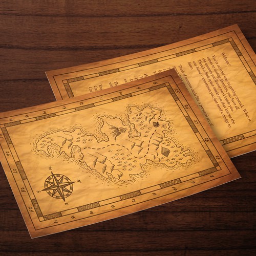 Treasure Map Postcard