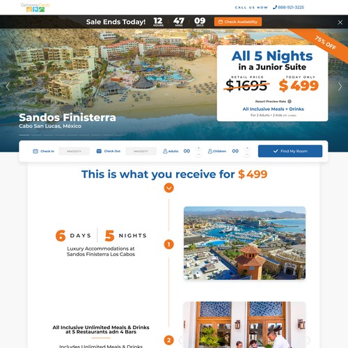 Resort Landing Page - UI Design (Web Version)