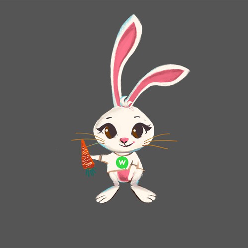 cute bunny character 