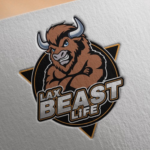 Lax Beast Life Logo Design