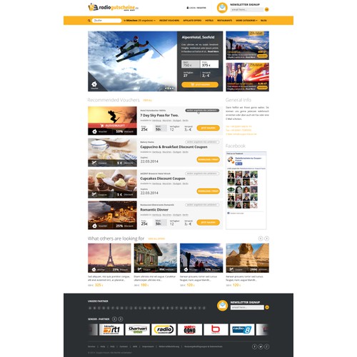 Redesign that sells for German coupon website