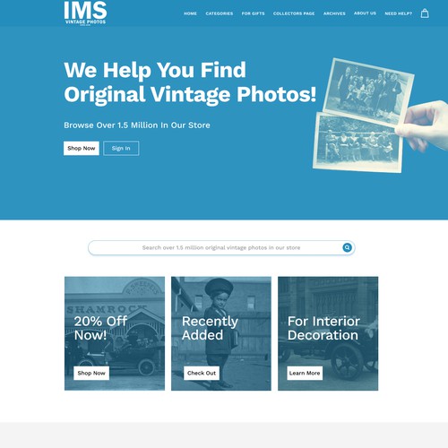 IMS landing page