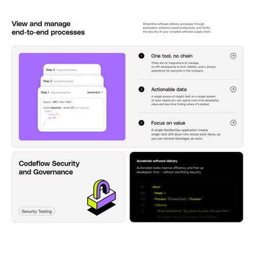 Landing page for codeflow