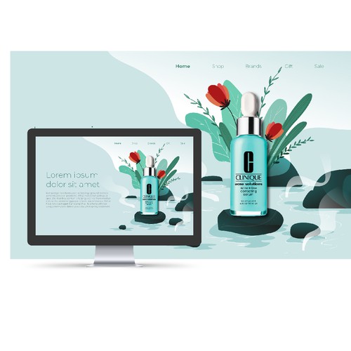 The illustrator for skin care website