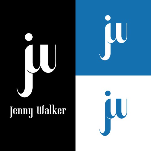 Minimalistic logo concept with initials J & W 