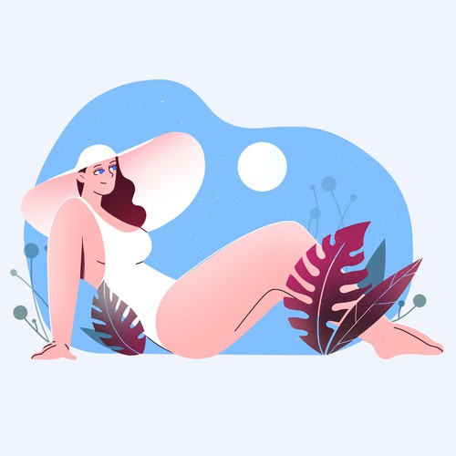 Woman illustration for the website 
