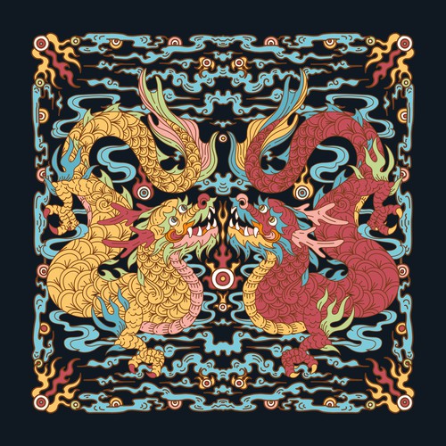 Fun Chinese Dragon Bandana