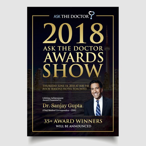 Elegant flyer design for Award show