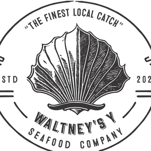 Vintage, bold, and sophisticated logo for oldfashion Seafood Company.