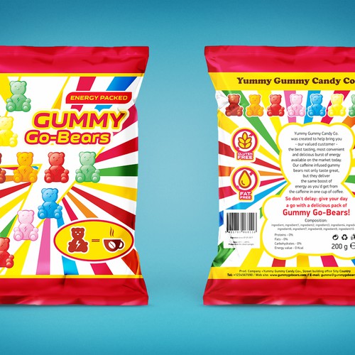 Package Design for Caffeinated Gummy Bears