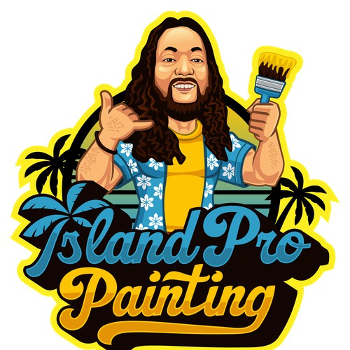 IslandPro Painting Logo and Mascot Design