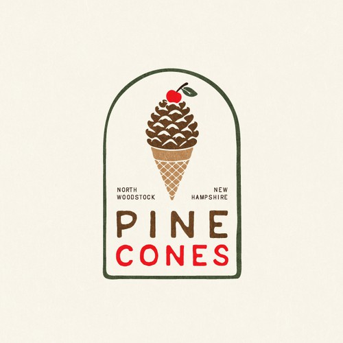 Visual Identity for Pine Cones Ice Cream