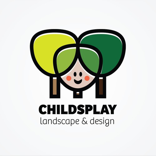 Create the next logo and business card for Childsplay Landscape and design