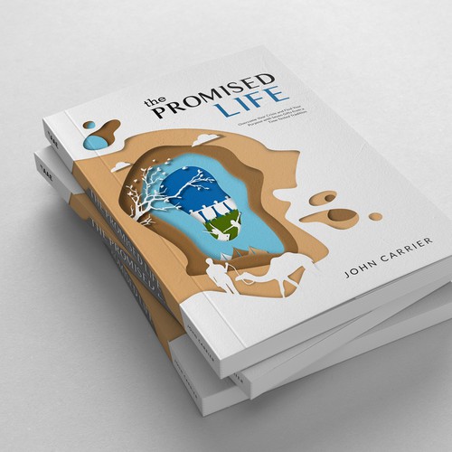 Digital-paper-cut book cover design