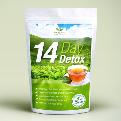 14 Day Detox - Tea packaging design